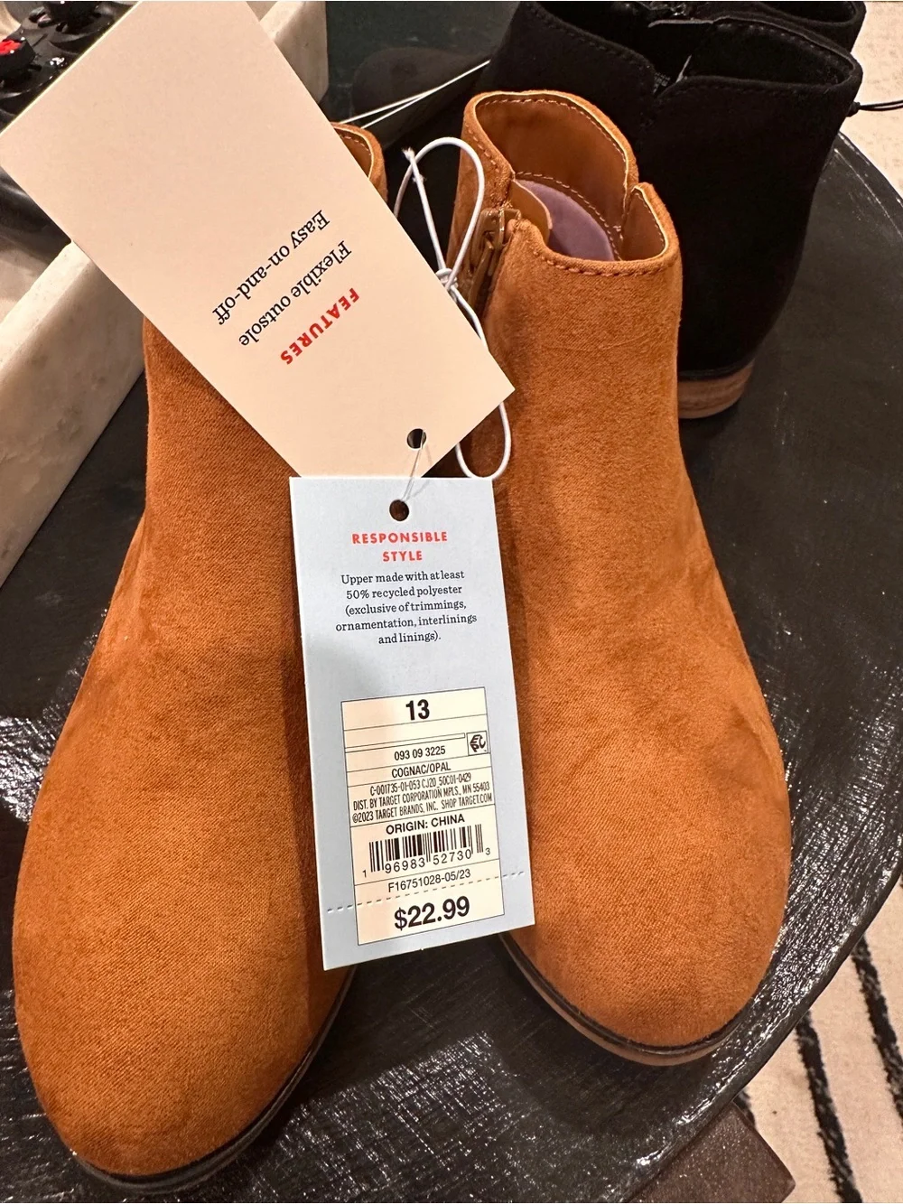 Girl’s Suede Ankle Boot in Tan